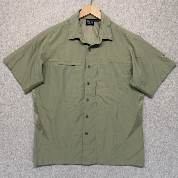 Mountain Hardwear Other - Mountain Hardwear Mens M Hiking Shirt Green Short Sleeve Vented‎ Outdoor Trail